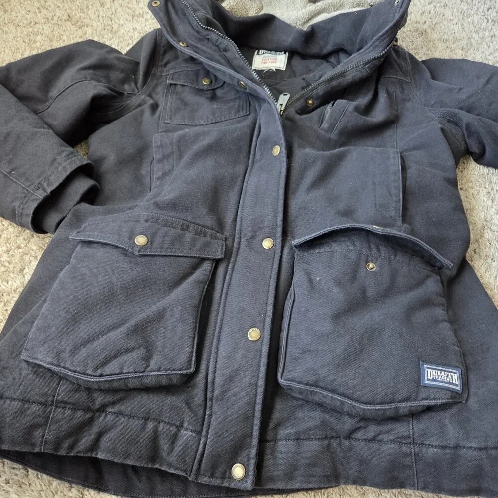 Duluth Trading Superior Fire Hose Insulated Parka Winter Coat Women’s XL Black - Picture 3 of 8